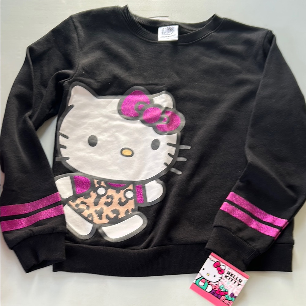 Hello Kitty Black and Pink Graphic Sweatshirt